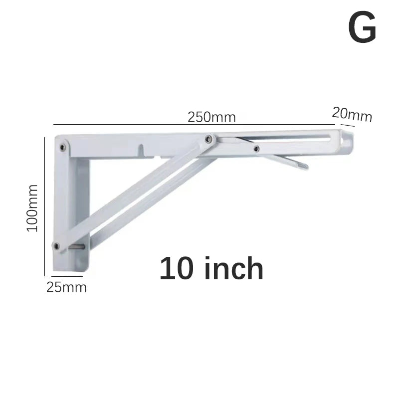Multiple Sizes Triangle Folding Angle Bracket Heavy Support Adjustable Wall Shelves Mounted Table Shelves Home Hardware
