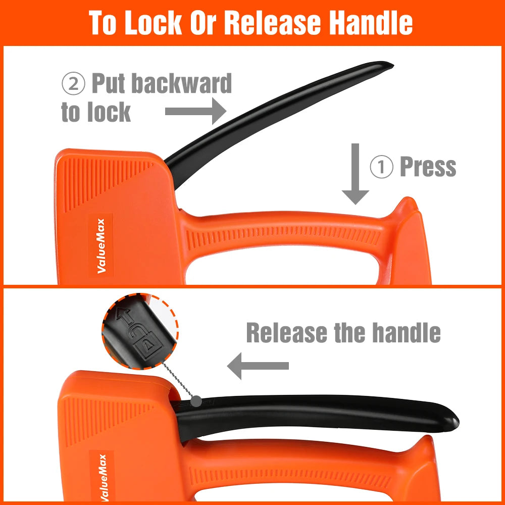 ValueMax Light Duty Staple Gun Manual Stapler Hand Tool Nail Gun Household Tool with 1600PC Staples