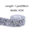 1 Yard Self-Adhesive Gold Crystal Rhinestone Tape Trim Applicator DIY Shoes Dresses Decoration Rhinestones Ribbon Roll Crafts