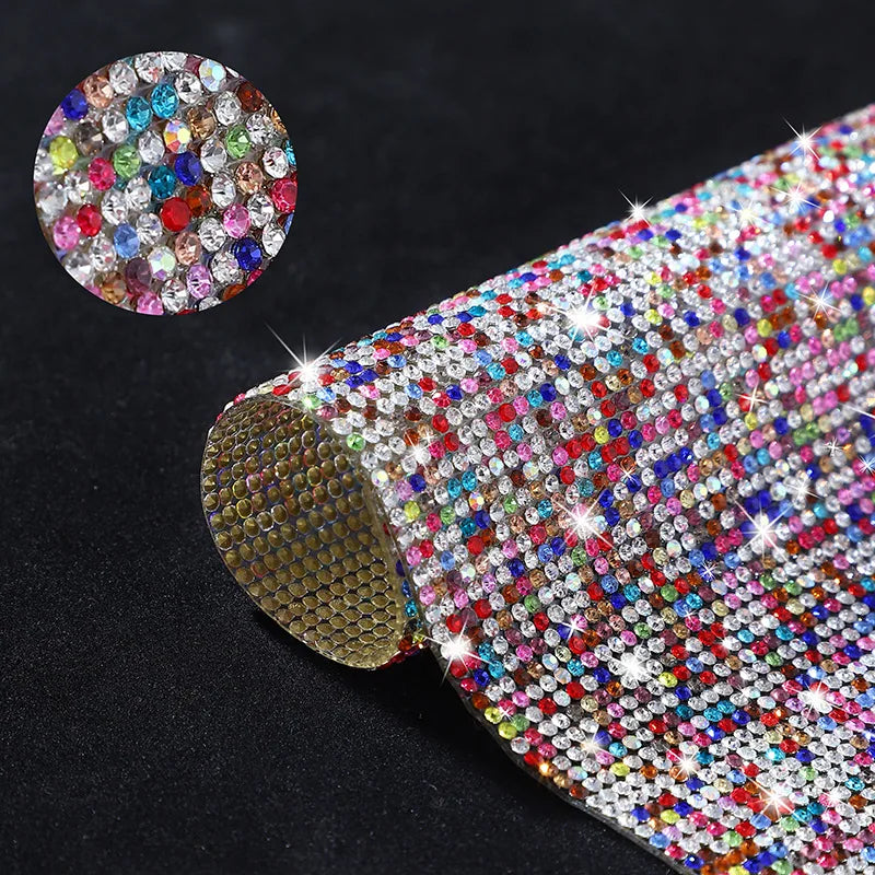 Self-adhesive Rhinestone Jewelry DIY Accessories Phone Case Shiny Diamond Ribbon Wedding Crystal Tape Sticker Car Interior Decor