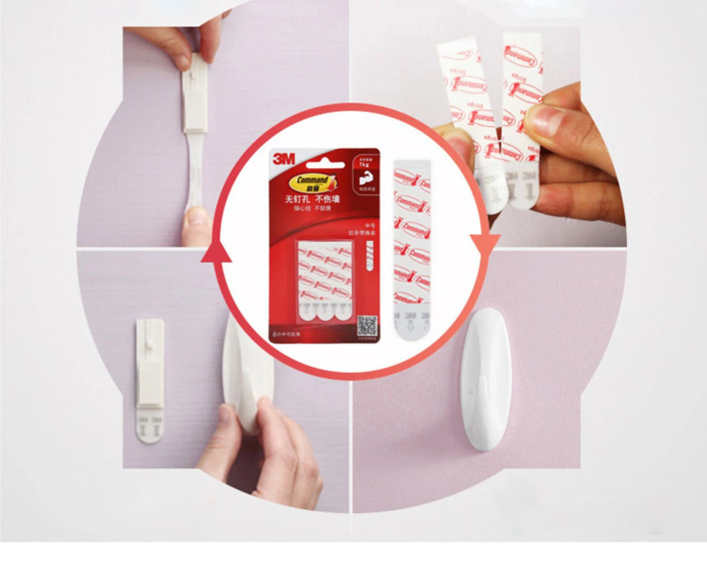 3M Command Tape Non Marking Adhesive Strip Double Sided Adhesive High Viscosity Adhesive Non Punching Strong Fixing Sheet