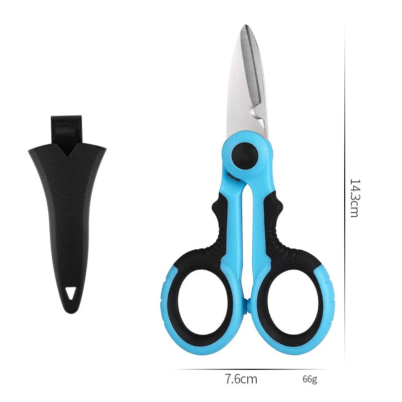 1pcs Stainless Steel Scissors Household Shears Tools Electrician Scissors Stripping Wire Cut Tools For Paper Cable And Fabrics