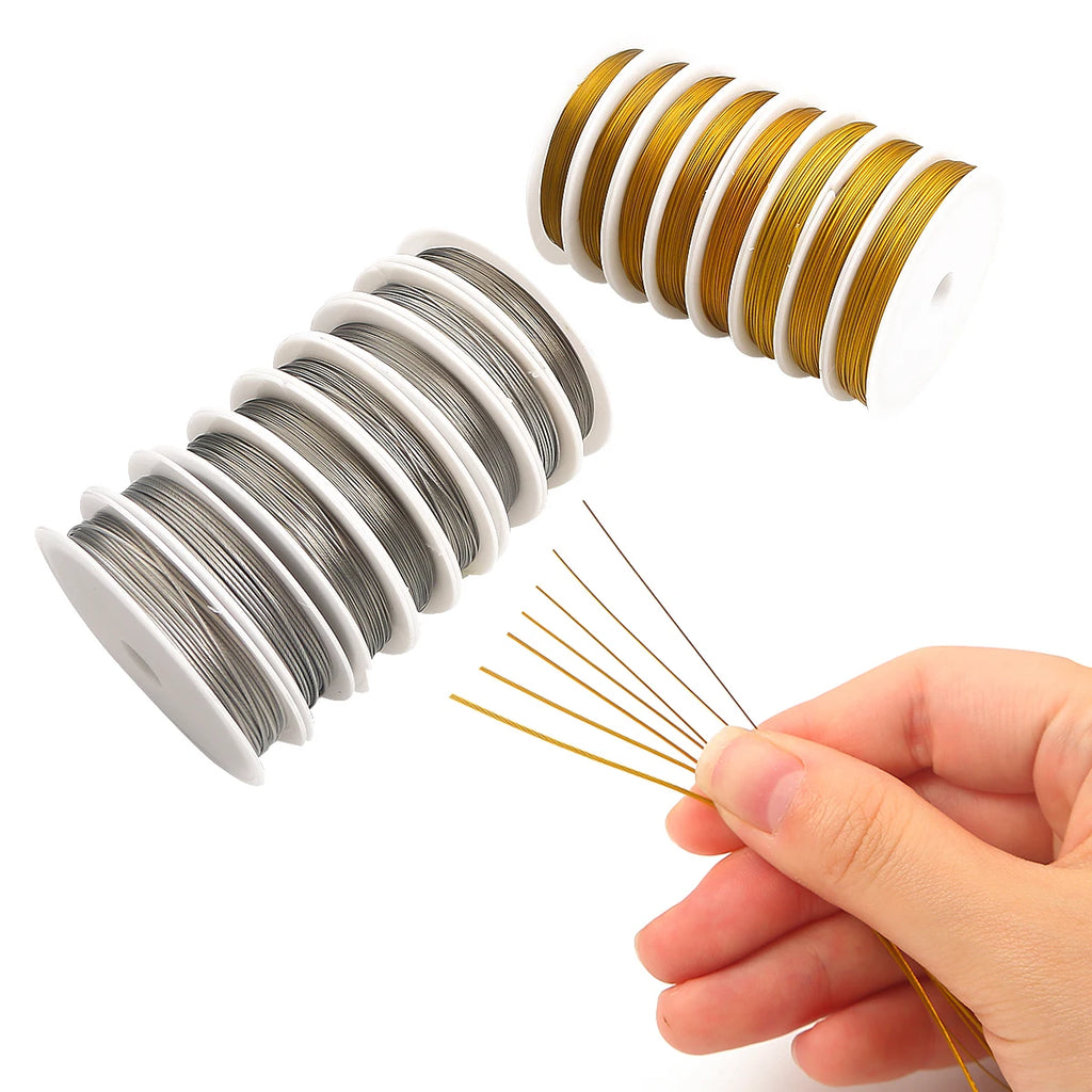 0.3-1mm Stainless Steel Strong Beading Wire - Premium Jewelry Making DIY (Bracelet/Necklace) Craft Sculpting Cord