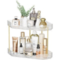 Corner Bathroom Counter Organizer, Plastic Makeup Skincare Organizers Storage Countertop, Sink Vanity Trays Perfume