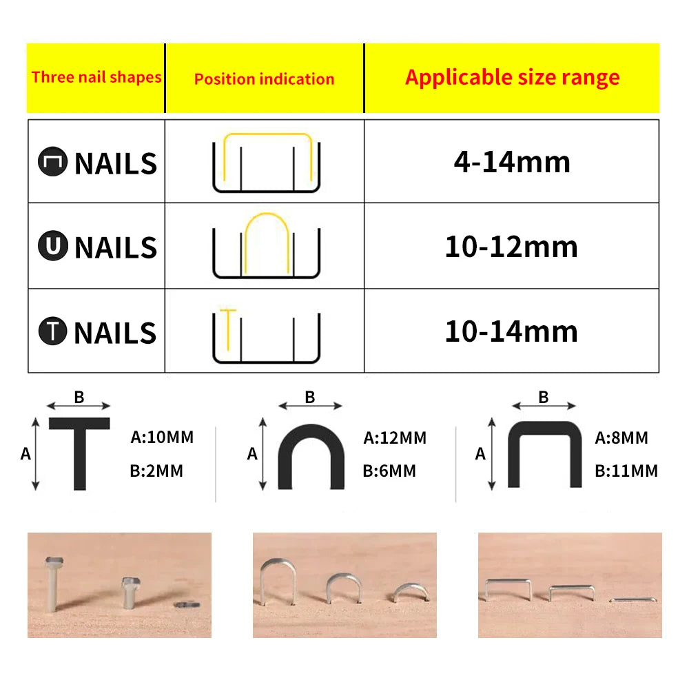 3 In 1 Manual Nailing Gun Furniture Construction Interior Decoration Woodworking Special Staple Home DIY With 600 Staple
