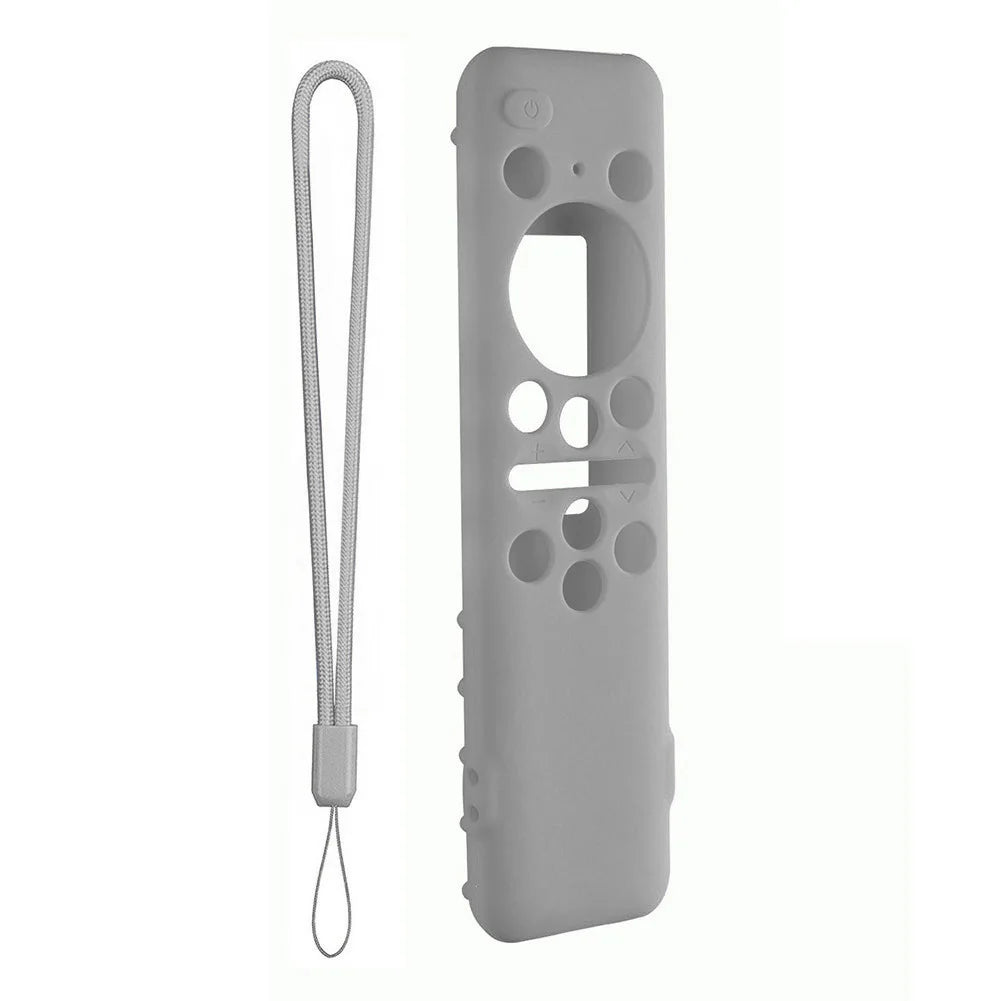 Drop-Proof Shell Silicone Remote Control Cover Protector with Lanyard Shockproof Anti-Slip for Samsung 8K Neo QLED HDR Smart TV