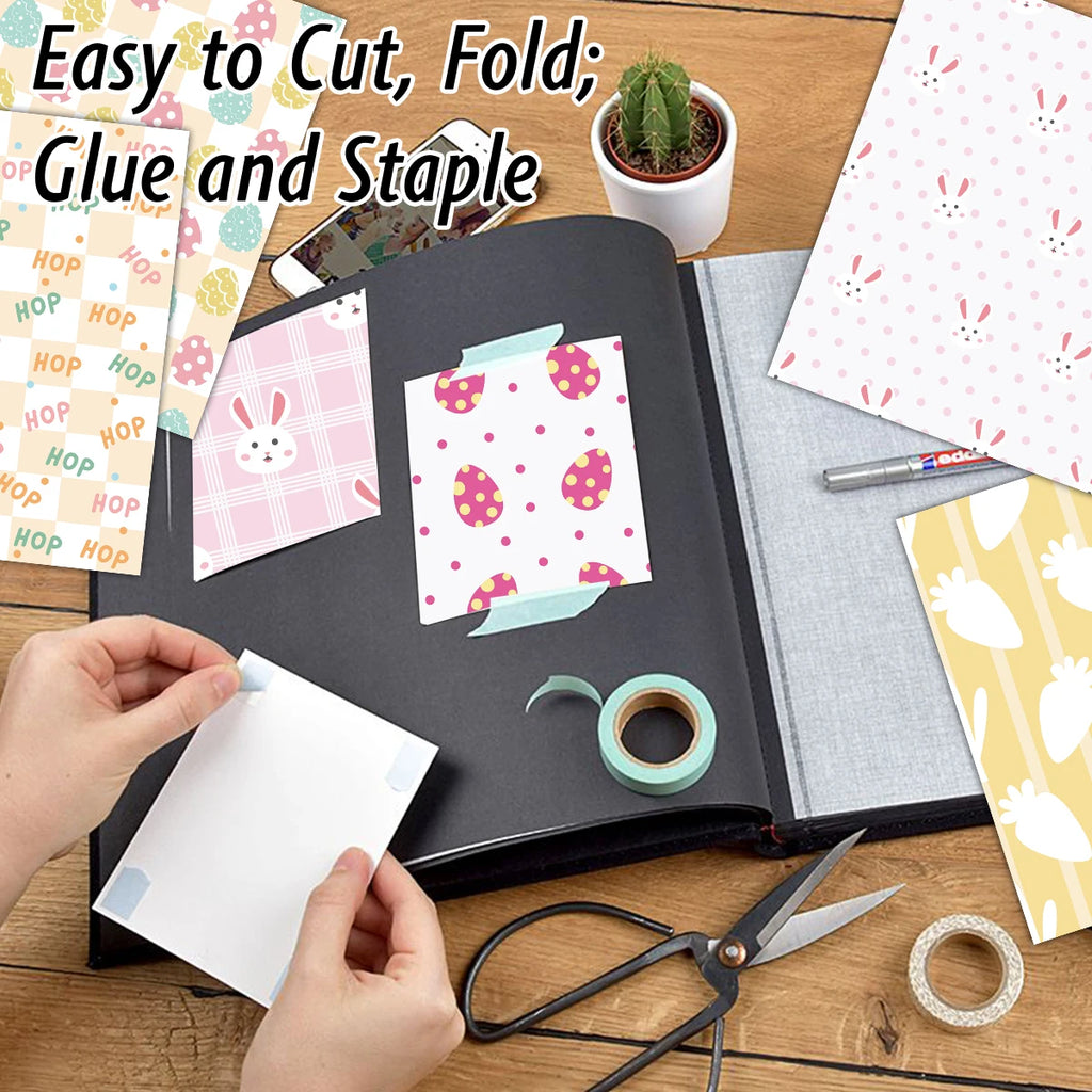 12pcs Easter-Themed Decorative Paper Pad,For Scrapbooking,Junk Journaling,Paper Cutting,Crafting,Holiday Home Decor Decoration