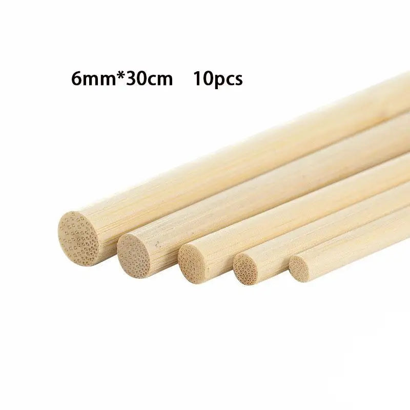 3-8mm Round Wooden Stick For Crafts Food Ice Model Making Cake Dowel DIY Durable Dowel Building Model Woodworking Tool