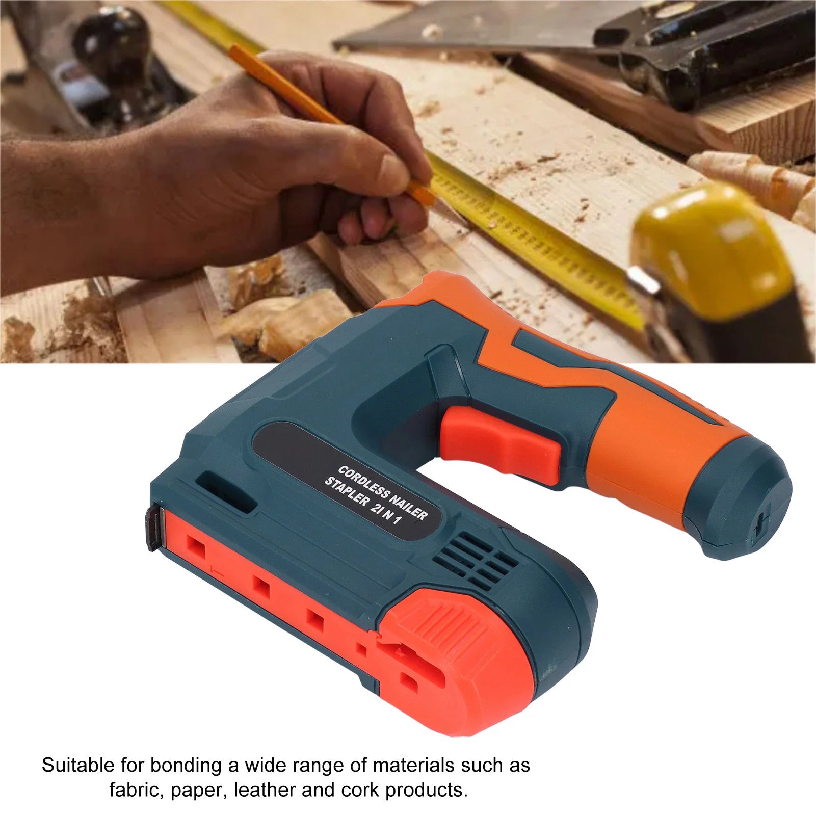 Cordless Brad Nailer Portable USB Charging Battery Powered Nail Gun for Woodworking Electric Nail Gun Battery Powered Nail Gun