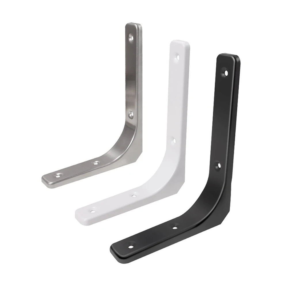 8 In Wall Shelves Bracket Easy Install Reinforced Shelf Bracket Wall Mounted L Bracket Hardware Corner Brace Support for Shelves