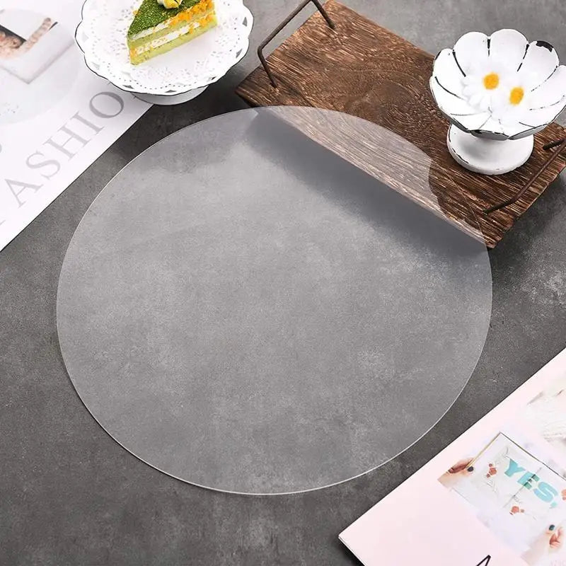 30Pcs Acrylic Sheet Round Disc Clear Cast Plexglass Board 1mm Thick for Display