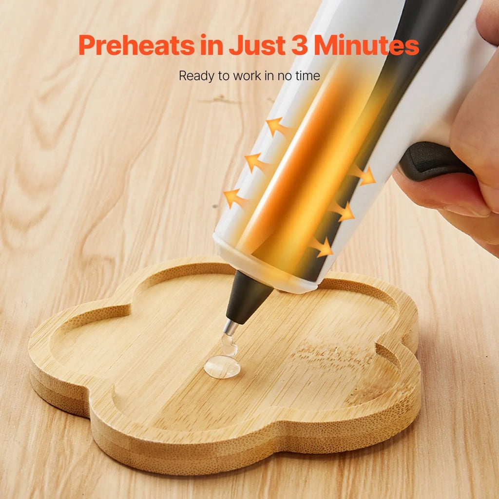Cordless Hot Glue Gun, 3-Minute Fast Preheat with PI Film Tech, 2200mAh Battery & Magnetic Base for Home/Office/Crafts