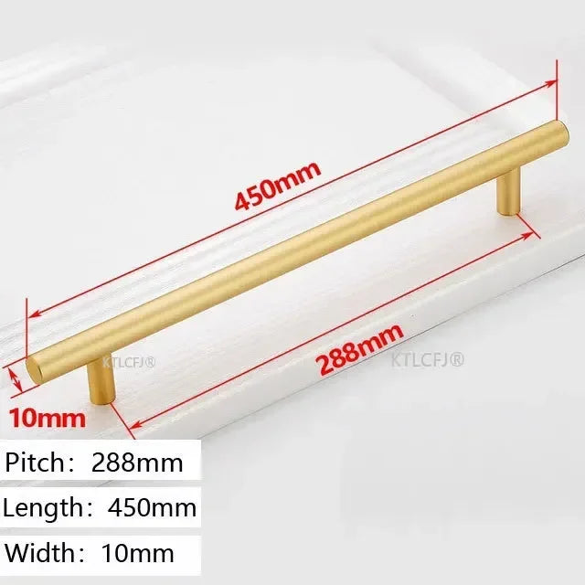 Kitchen Cupboard Knob Square U Type Gold Cabinet Drawer Pull Closet Door Hardware European Fashion Aluminum House Handle