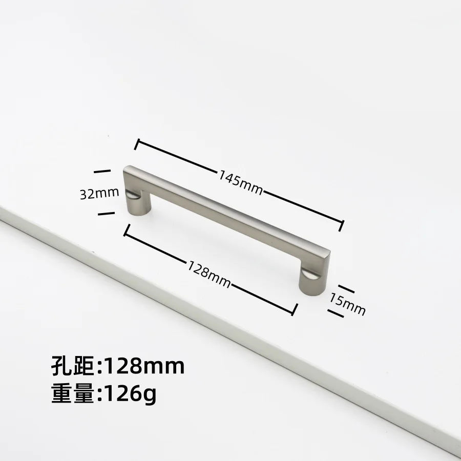 Nickel Brushed Kitchen Cabinet Pulls Silver Wardrobe Drawer Handles Zinc Alloy Single Hole Knobs Modern Furniture Door Handles
