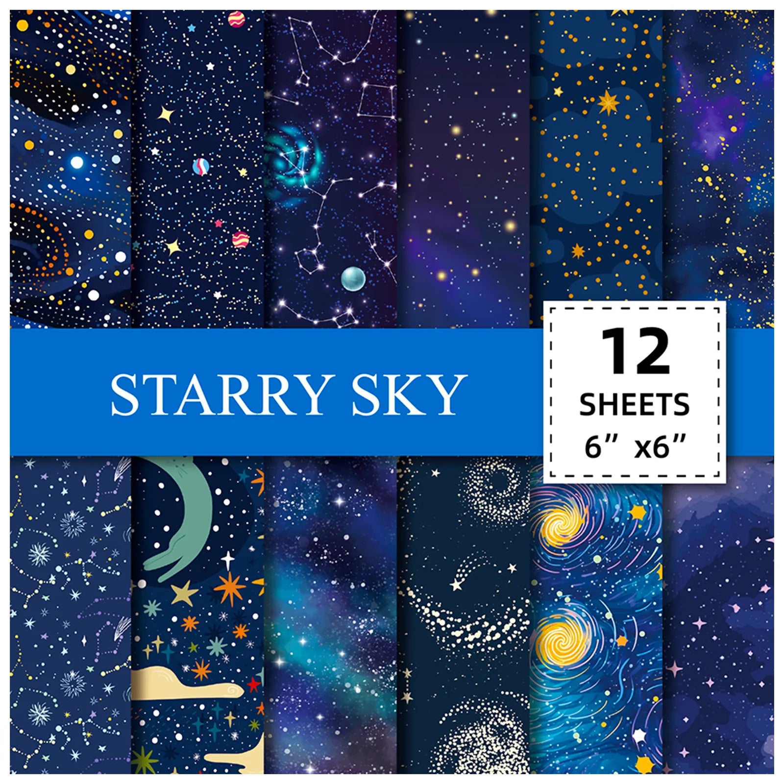 12 Sheet Scrapbooking Paper 15x15cm,  6x6in Scrapbooking Paper Acid-Free Cardstock Backgrounds Card for DIY Art Craft Decoration