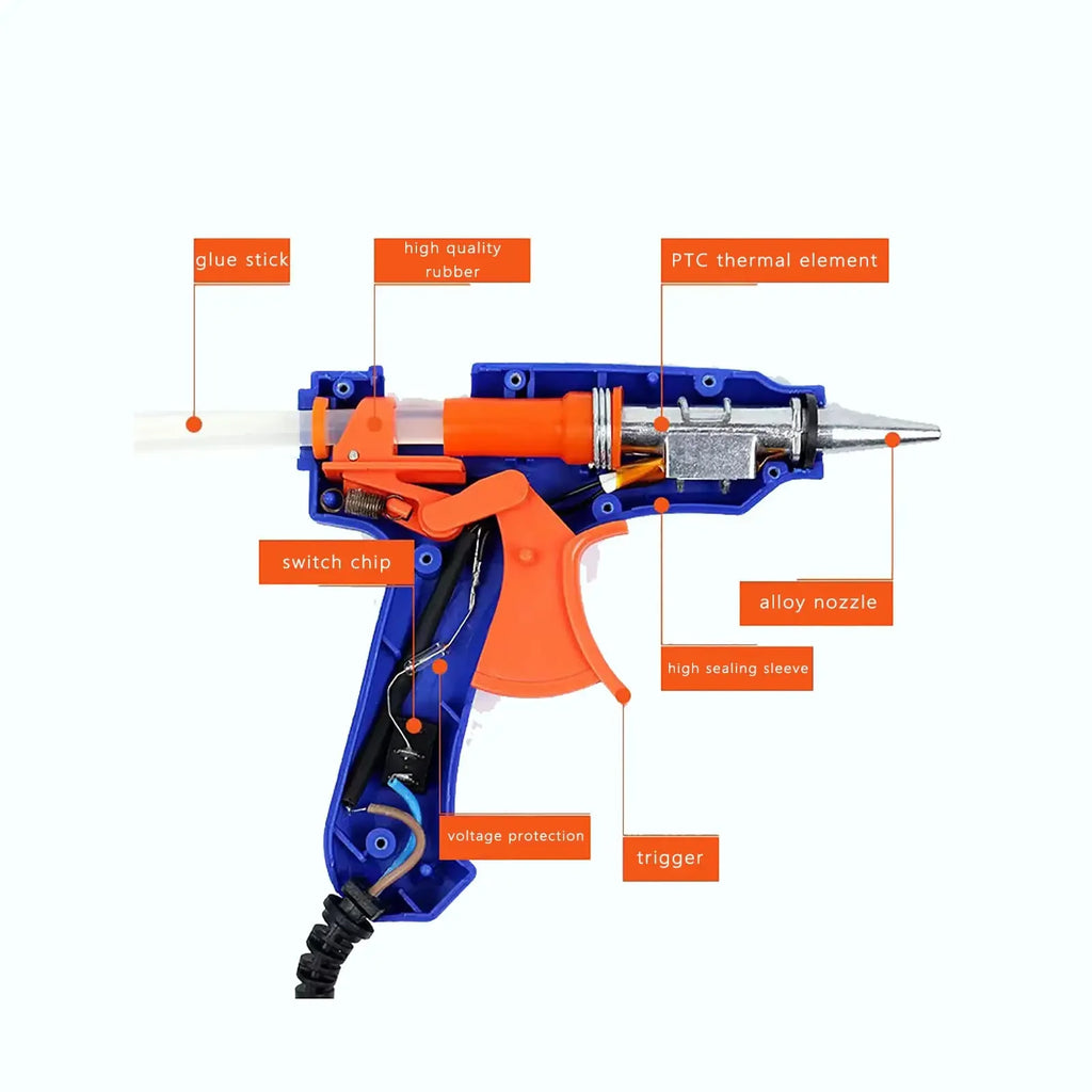 Fast Heating 20W Hot Glue Gun Household Industrial Multipurpose Electric Glue Gun Hot Glue Sticks for DIY Crafts Home Deco