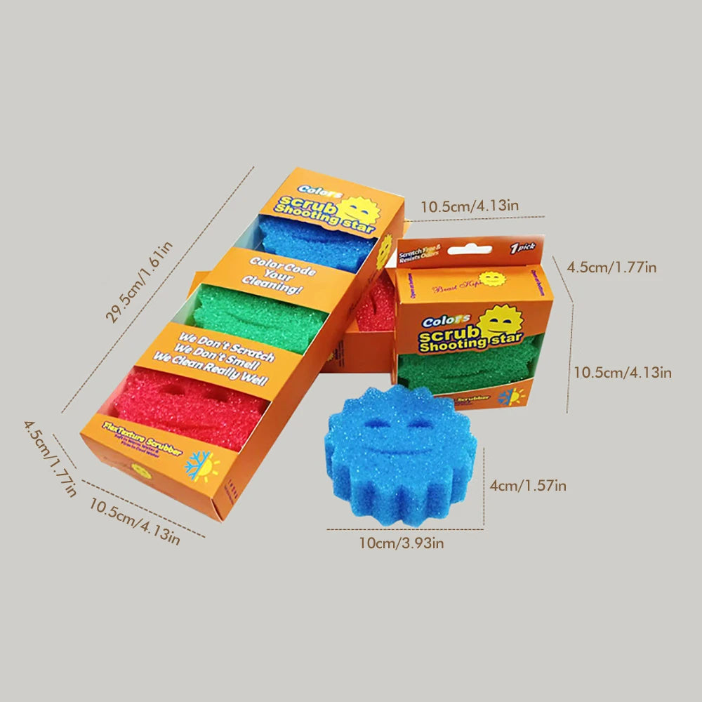 Hot Selling Soap Dishwashing Brush Set Softens When Wet Cute Sponge 3pcs Household Kitchen Dishwashing Brush Cleaning Tools