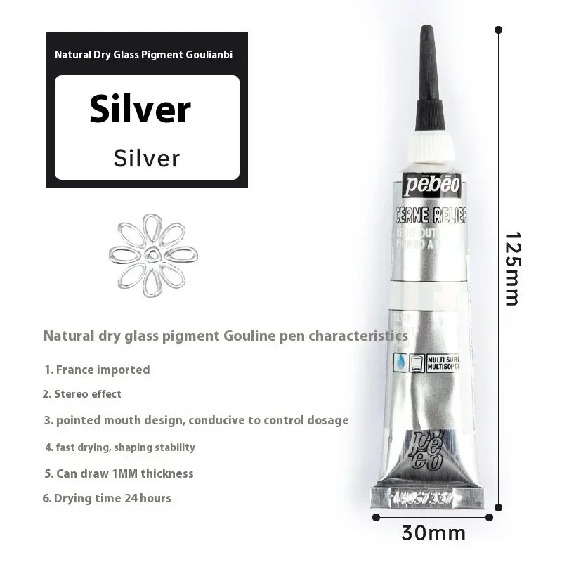20ml Glass Acrylic Paint Tube Waterproof for Wood/Canvas/Fabric Doll Painting Rich Diy Colorant Glass Pigments Artist Supplies