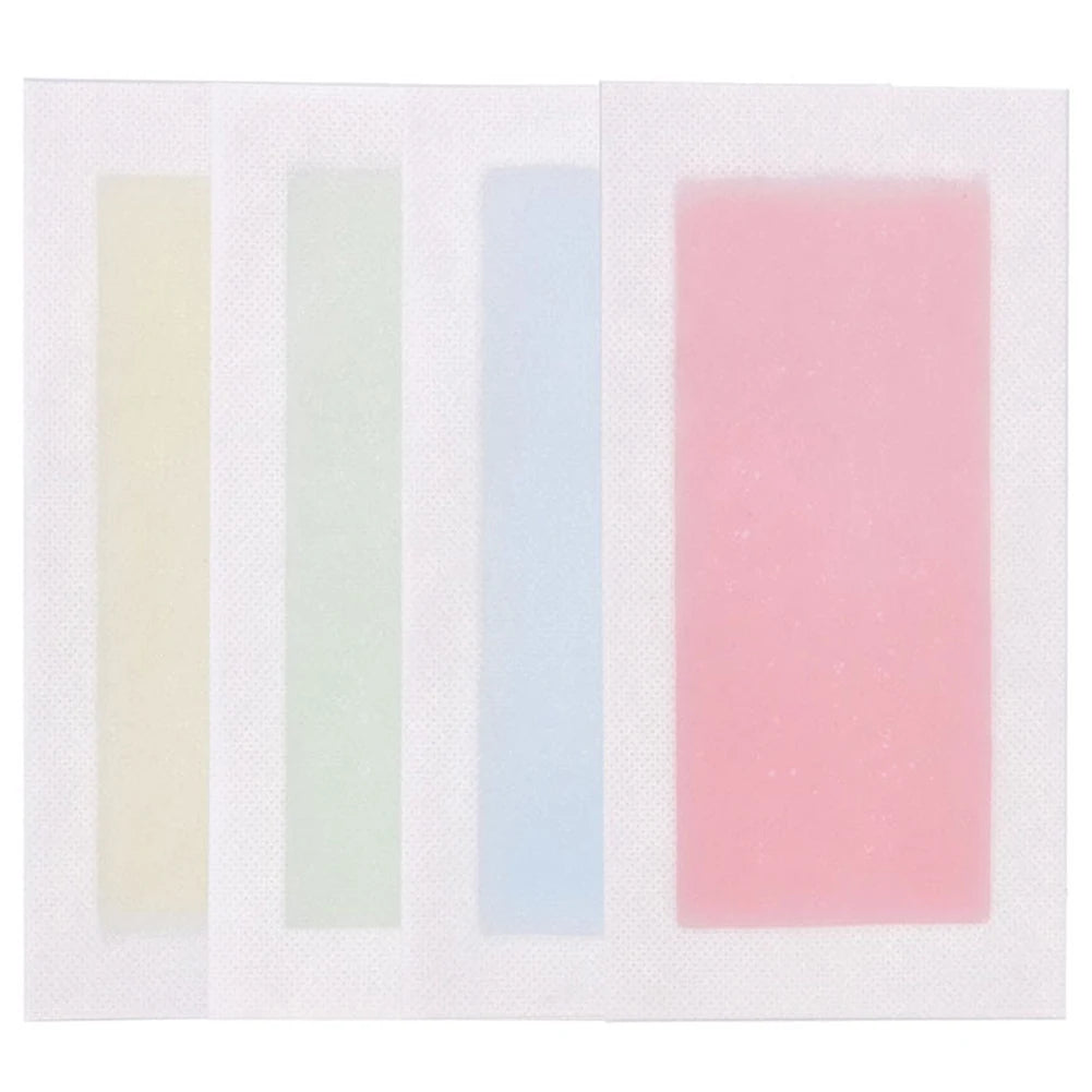 20pcs Hair Removal Wax Strips Roll Underarm Wax Strip Paper Waxing Wipe Sticker Beauty Tool for Face Body Leg Arm Hair Removal