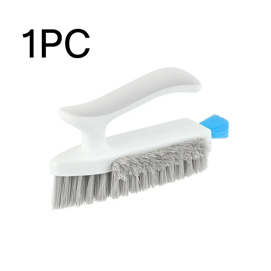 1PC White V-Shaped Grout Brush – 90° No-Dead-Angle Cleaning Brush with Scraper for Bathroom Shower & Floor Tile Grout