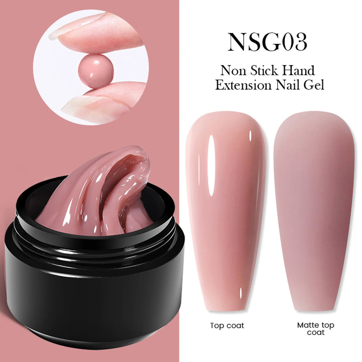 Nail Extension Gel Solid Sculpture Gel, 1 Jar Solid Builder Gel, UV Light Cured, Fake Nails Strong Clear Nail Tips Hard Gel  ﻿