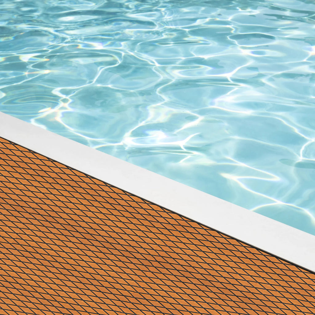 94"x35" Boat Non-Slip EVA Foam Decking Faux Teak Marine Self-Adhesive Mat for Motorboat RV Yacht Swimming Pool