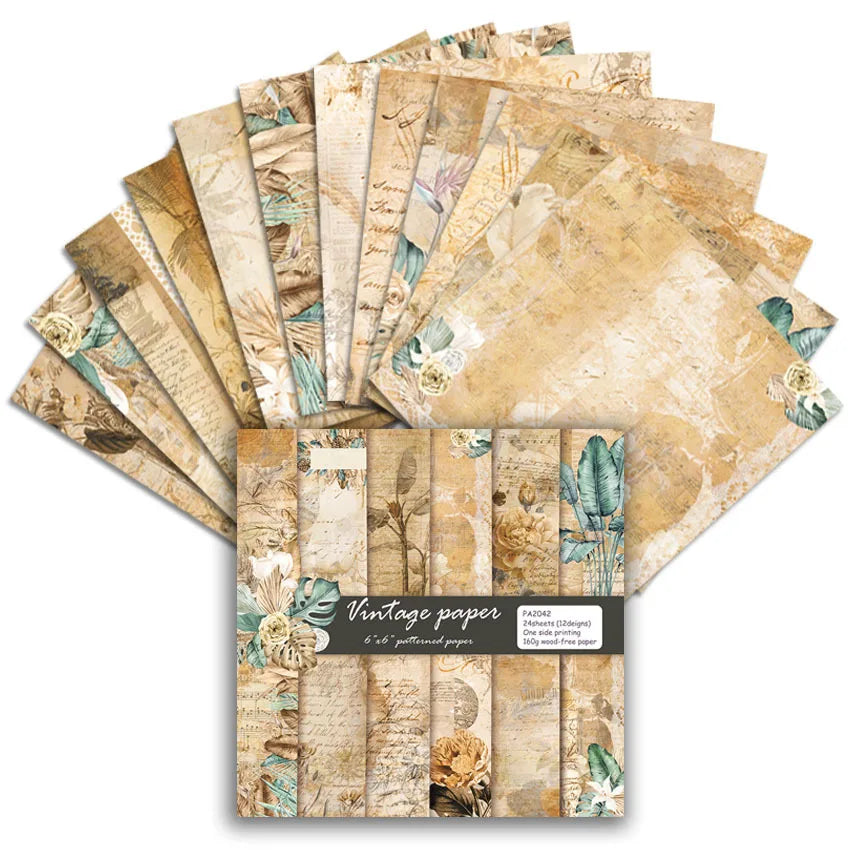 12 Sheet Scrapbooking Paper 15x15cm, Christmas Journal Planner Paper Pad Cardstock Backgrounds Card for DIY Art Craft Decoration