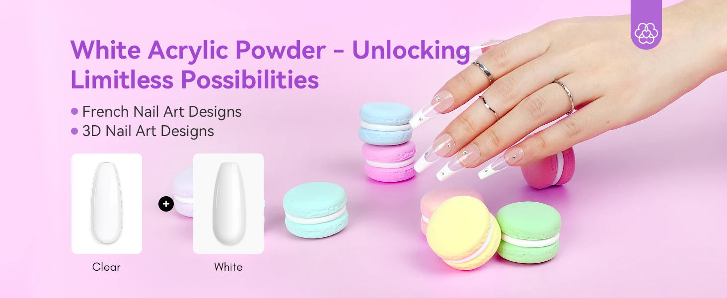 SAVILAND Acrylic Nail Kit with Nail Drill All in One Set for Beginners White Pink Clear Powder Liquid Full Tools Home Salon