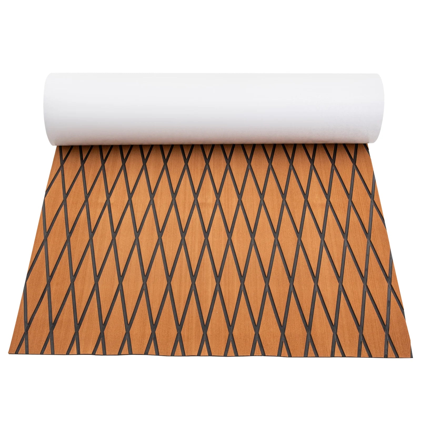 94"x35" Boat Non-Slip EVA Foam Decking Faux Teak Marine Self-Adhesive Mat for Motorboat RV Yacht Swimming Pool
