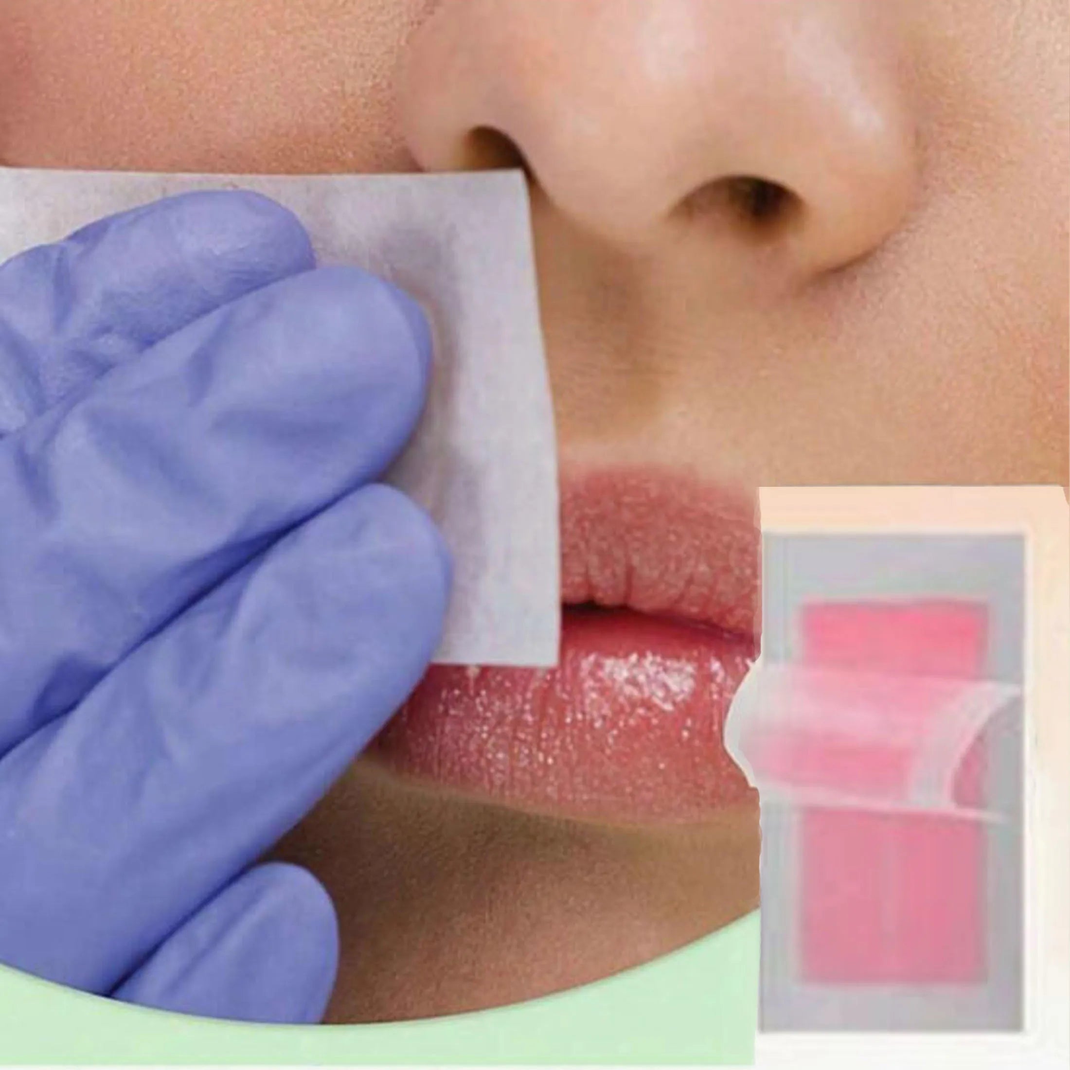 5 facial wax strips, facial hair removal, quick and painless hair removal kit, suitable for all skin types