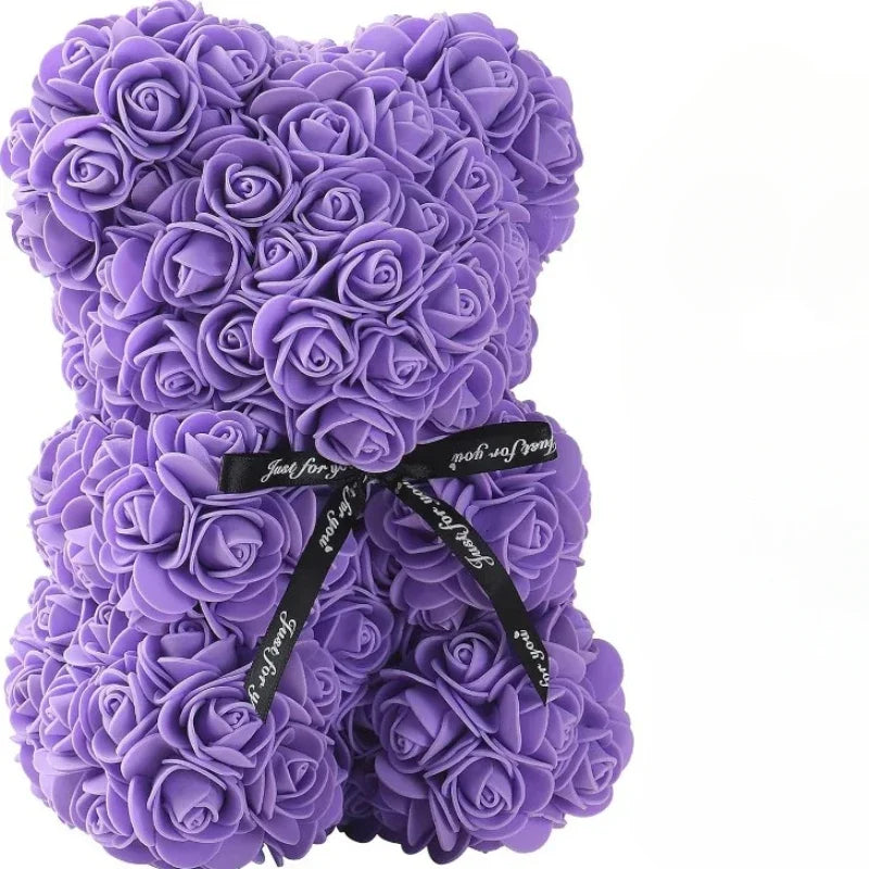 2026 New Artificial Flower Eternal Rose Teddy Bear for Mom Mother's Day Birthday Valentine's Day Anniversary Gifts & Decorations