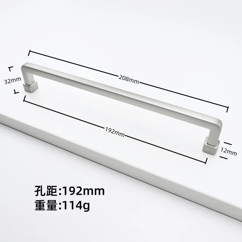 Nickel Brushed Kitchen Cabinet Pulls Silver Wardrobe Drawer Handles Zinc Alloy Single Hole Knobs Modern Furniture Door Handles