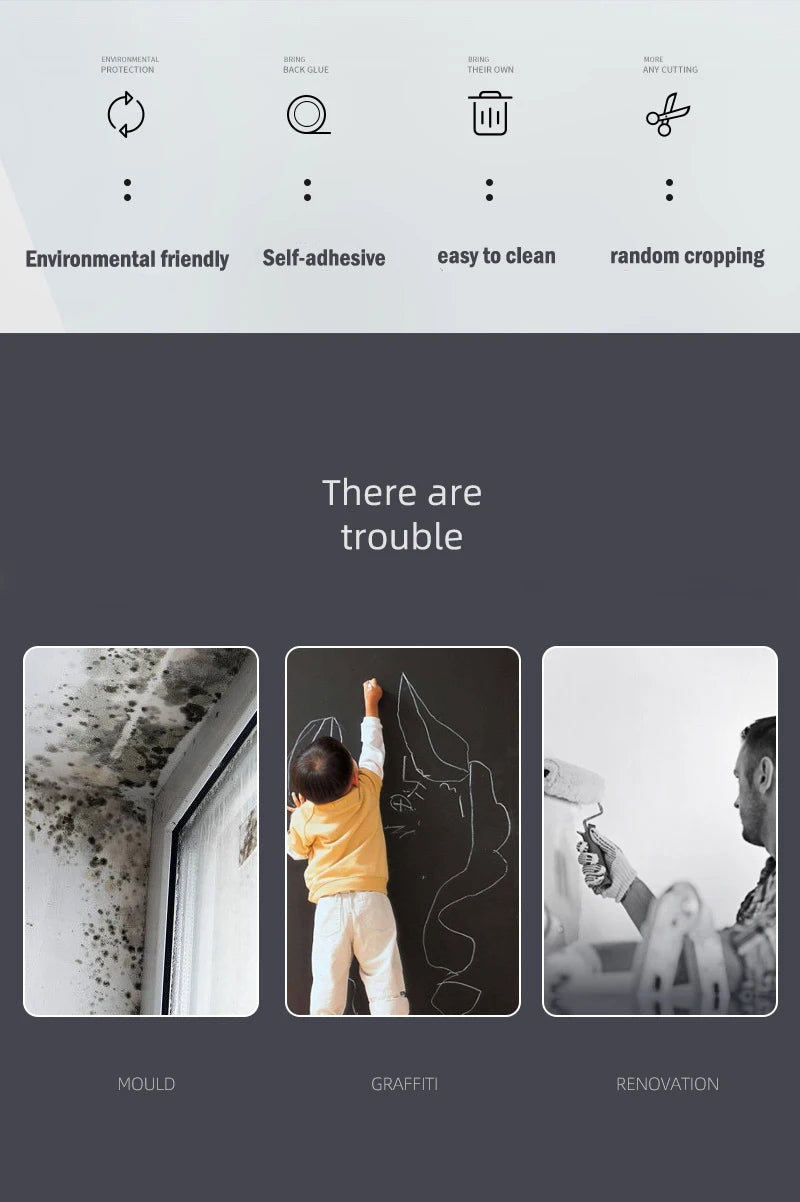 70cmx1/2/3/5/10m Kitchen PVC Decoration Bedroom Living Room Waterproof Wall Stickers for Children's Room Wallpaper Sticker Home