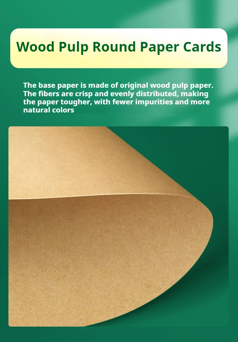 25/29/36 cm Colored Cardstock 200g Round Blank Cardboard Cardstock Sketch Paper for DIY Craft Papercraft Scrapbook Paper Album