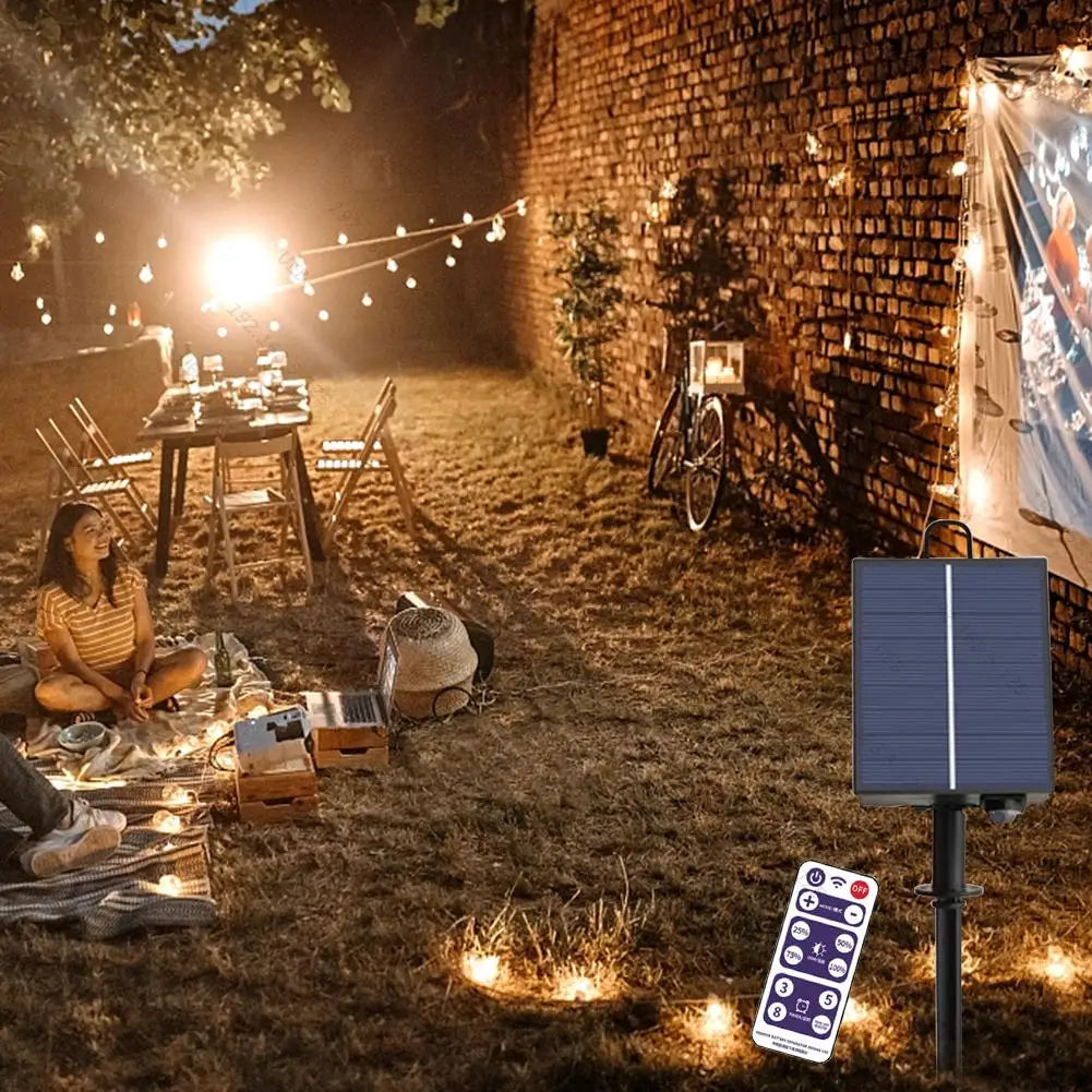Solar Battery Box Outdoor Indoor LED String Lamp Panel Controller with Remote