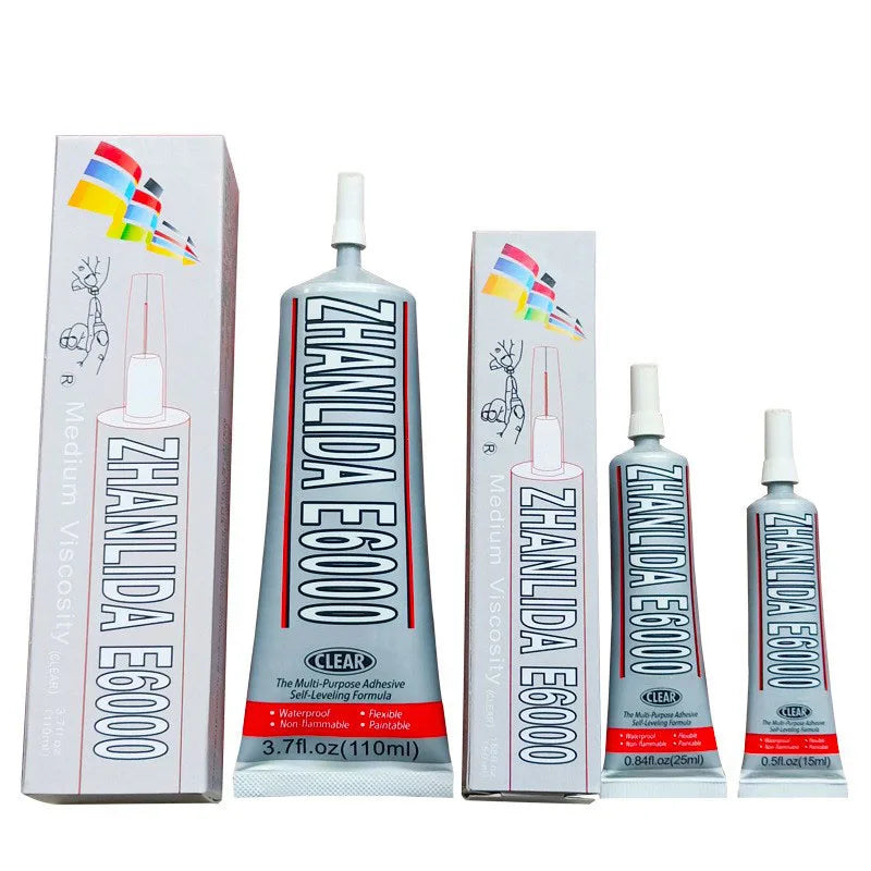 E6000 Multi Purpose Glue 15/25/50/110mL Adhesive Jewelry Epoxy Resin DIY for Jewelry Crafts Glass Rhinestones