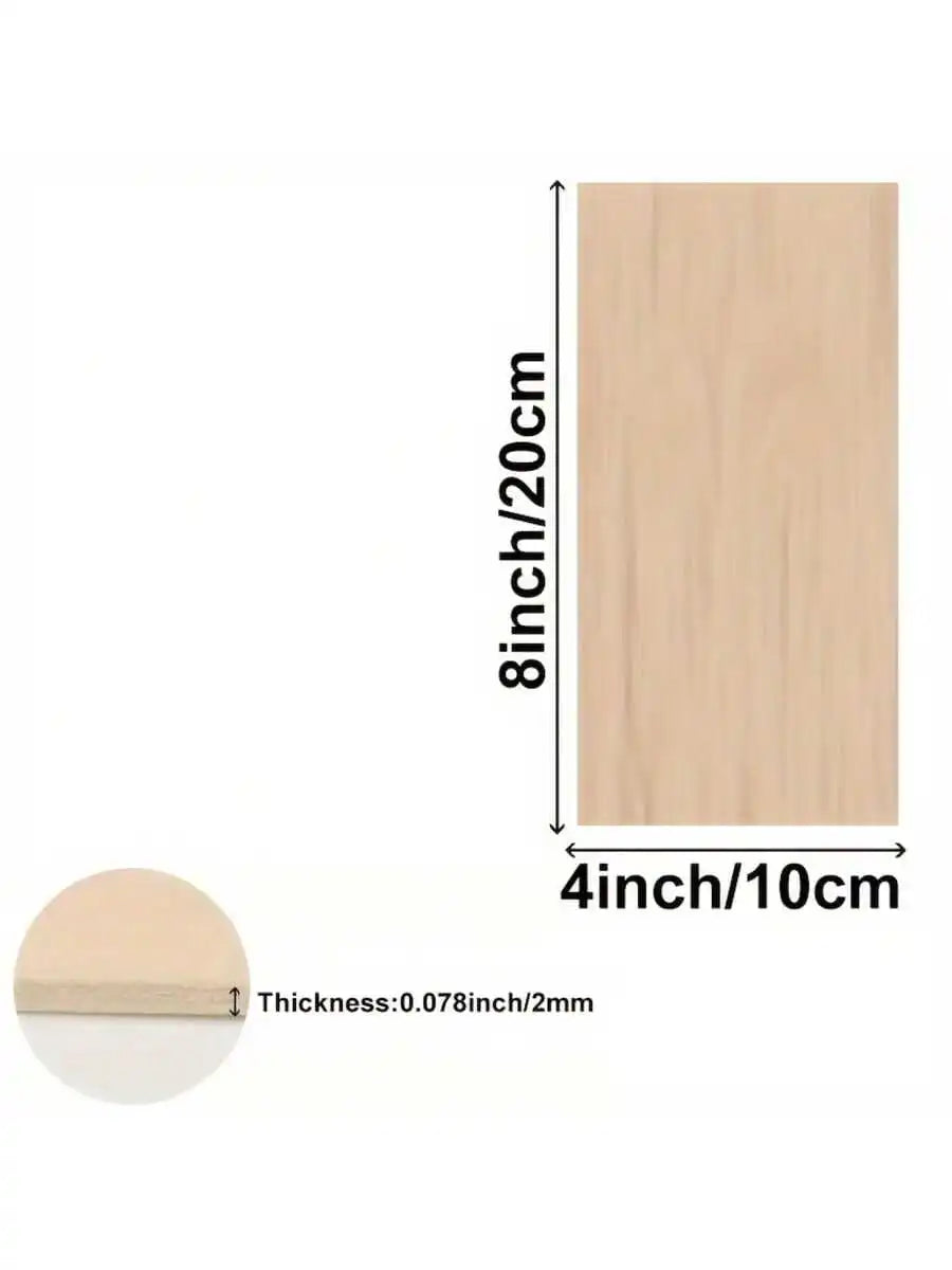 4/8/16/30 Pieces Craft Plywood - 8X4 Inch, 2mm Thick, Smooth Wood Board for Laser Cutting, DIY Projects, Architectural Models