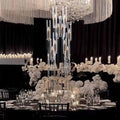 10Pcs Acrylic Candelabra Centerpiece 10 Arm Candelabras for Wedding Clear Candle for Tables Dinner Party