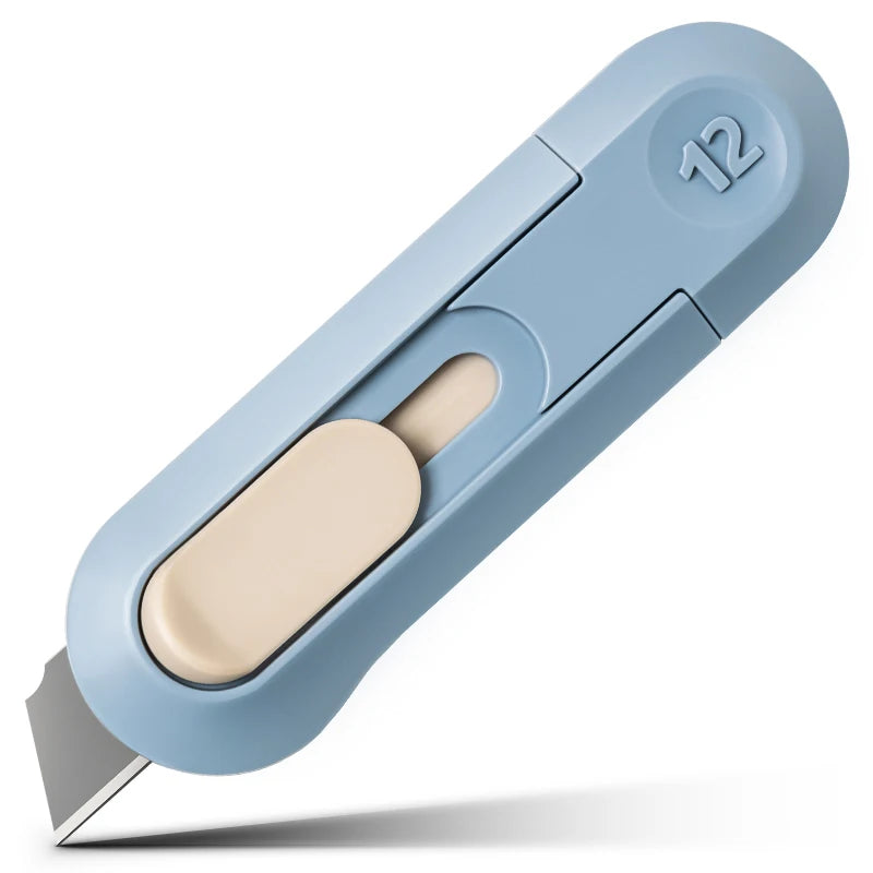 4 Colors Portable Mini Paper Cutting Box Opener Pocket Portable Small Paper Cutting Knife Wallpaper Knife Stationery Unboxing