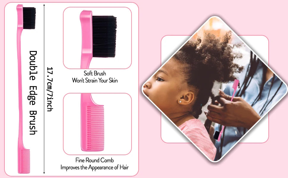 Hair Brush Slick Back Hair Brush Hair Styling Comb Edge Control Gel Edge Control Brush Hair Wax Styling Gel for Edge Control