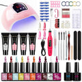 LIMEGIRL 8ml Gel Nail Polish Set UV Semi-Permanent Gel Varnish Soak Base Coat Polishing Tool with LED Lamp and Nail Drill  Kit