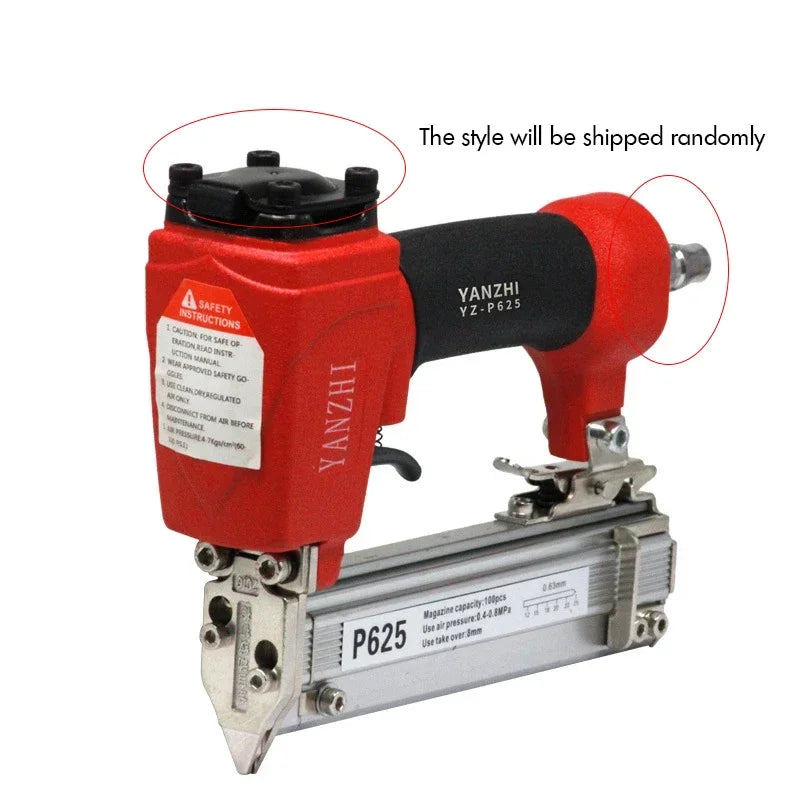 1Pc Pneumatic Staple Gun, 0.63mm Professional Heavy-Duty Finish Nailer Stapler for Wood, Upholstery, Carpet, Wire Fencing