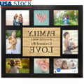 8 Opening Sentiment Picture Frame Black Collage Family Love MDF Wall Decor Perfect Home Office Gift