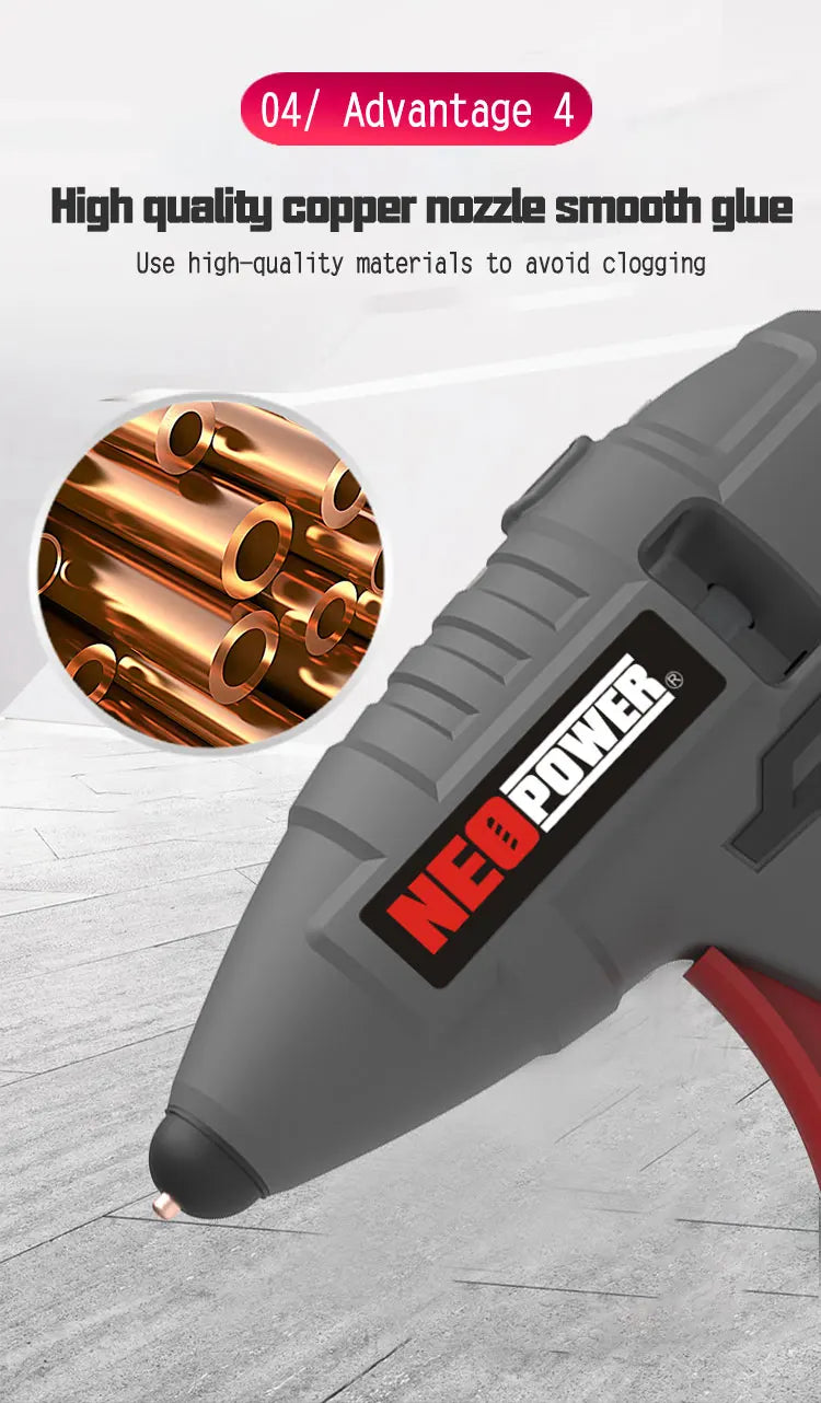 12V cordless hot glue gun kit and hot glue sticks