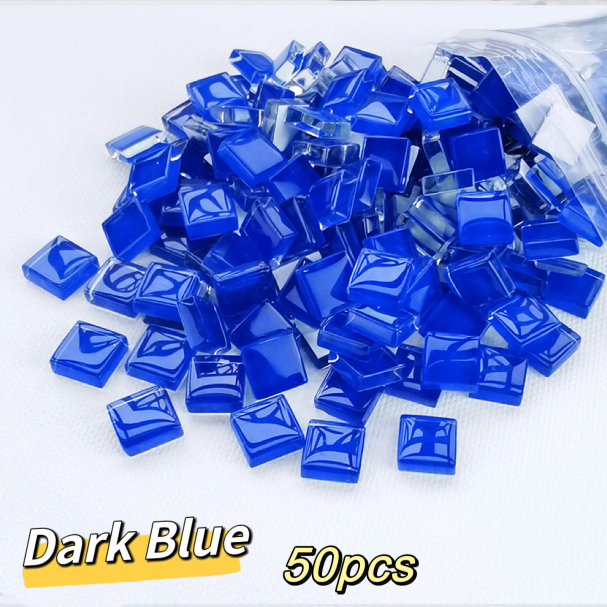 50pcs DIY Ceramic Mosaic Glass Tiles Handmade Mirror Decorative Ceramic Tile Wall Technology Colored Crystal Decorative Material