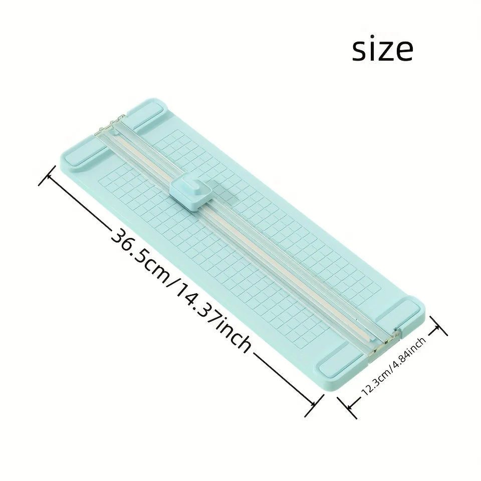 1pc Manual 4-in-1 Bidirectional Paper Cutter with 4 Blades -  Portable Office School Home Use, Precision Cutting Tool