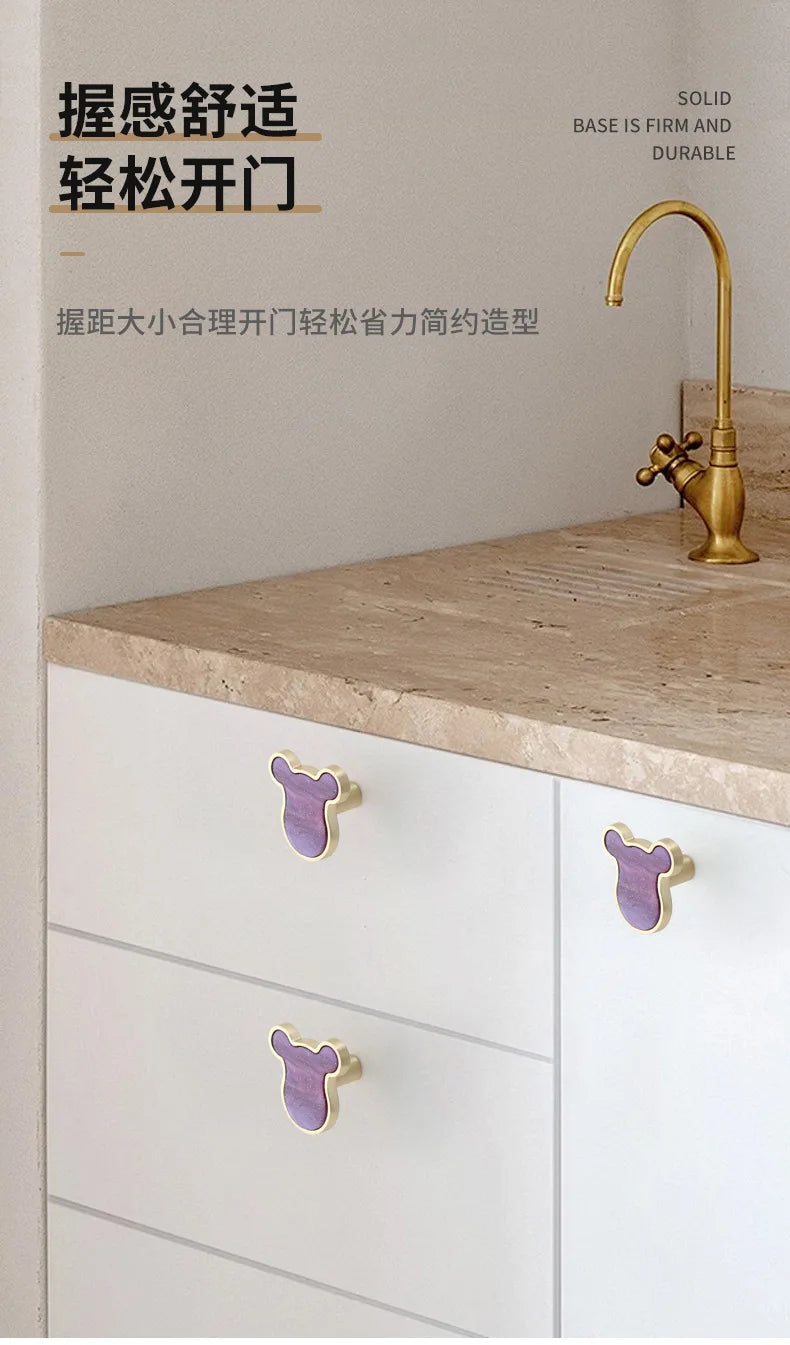 Modern Cupboard Drawer Knobs Wardrobe Furniture Single Hole Door Handle Simple Personality Children's Room Bedside Table Knobs