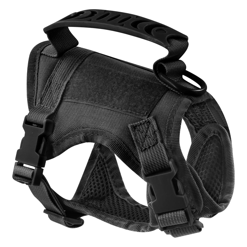 Tactical Cat Harness Leash with 9 Patches Small Dog Puppy Vest Straps with Handle Harnesses Training Adjustable Pet Accessories