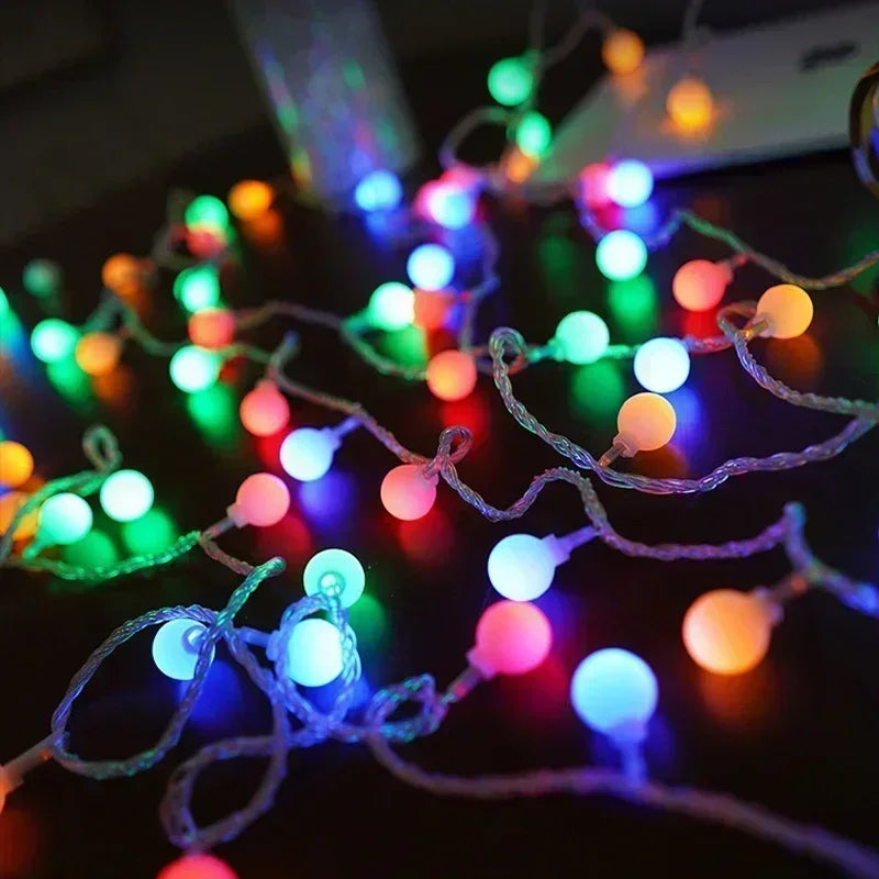 Battery Powered Led Ball String Lights Indoor Globe Fairy Light for Wedding Decorative Light String Tent Christmas Decoration