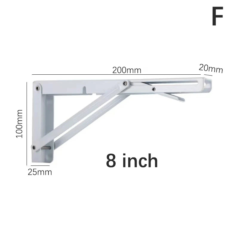 Multiple Sizes Triangle Folding Angle Bracket Heavy Support Adjustable Wall Shelves Mounted Table Shelves Home Hardware